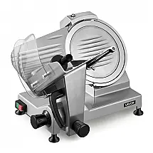 Fatiador de Carne Elétrico VEVOR 25 cm Semiauto Lâmina Aço Carbono Espessura Ajustável 110V