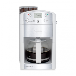 Máquina de Café Expresso com Moedor Cônico e Jarra de Vidro, 110V 900W, TEAM GS, Branca