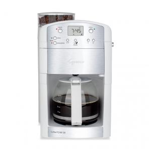 Máquina de Café Expresso com Moedor Cônico e Jarra de Vidro, 110V 900W, TEAM GS, Branca