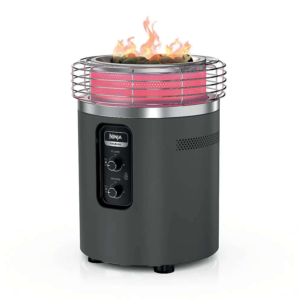 Ninja Fireside360 - Aquecedor Externo e Fogueira Portátil 3 Modos, Chama Sem Fumaça, Controle Fácil, 80.000 BTUs