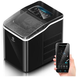 Máquina de Gelo Automática Portátil até 12kg, 24H, 110v, SNOWORLD, Preto