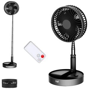 Ventilador de Mesa com 4 Velocidades e Tripé, 110v, UN UNITEDTIME, Preto