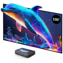 Projetor laser 4K NexiGo Aurora Pro preto com tela Fresnel ALR 100" 2400 lumens HDR Dolby Vision 110V