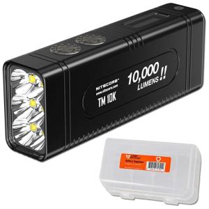 Lanterna 2000LM, 4 Modos de Luz, com USB, à Prova D IP68, NITECORE TM10K, Preto
