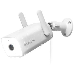 Câmera de Segurança Externa 3MP com Visão Noturna Colorida e Áudio Bidirecional, Blurams, Branca