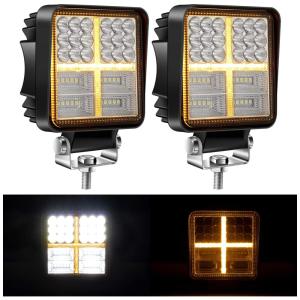 Led de Neblina Automotivo Para 4X4 Caminhões, Jeep e SUV 3042 Lúmens À Prova d, YORKIM, Preto