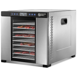 Desidratador de Alimentos com 11 Bandejas 1000W, Aço Inoxidável, 110v, MAGIC MILL MFD 1010, Prateado