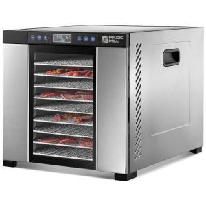 Desidratador de Alimentos com 11 Bandejas 1000W, Aço Inoxidável, 110v, MAGIC MILL MFD 1010, Prateado
