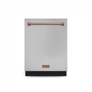 Lava-louças de embutir 60cm Gordon Ramsay THOR Kitchen inox com acabamento rose gold 8 ciclos LED 110V