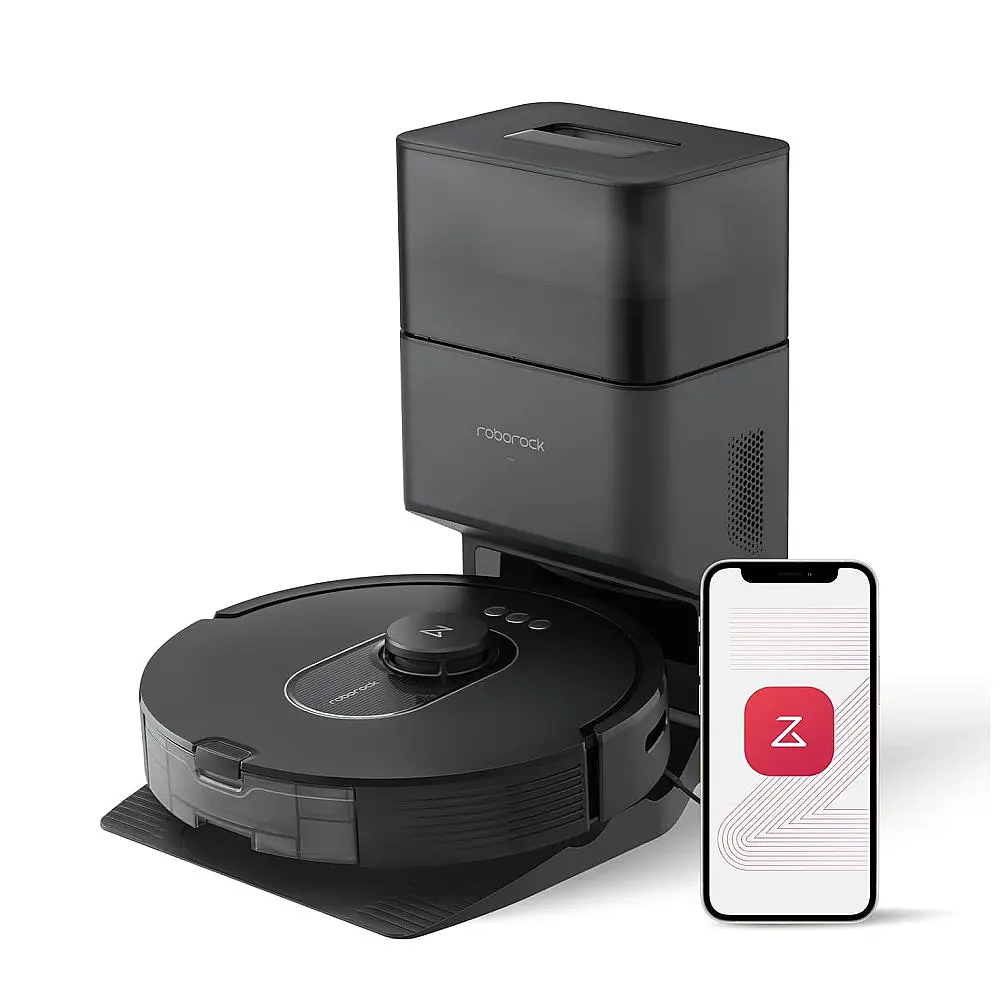 Aspirador Robô Roborock Q5 Max+ com Estação de Autoesvaziamento, 5500 Pa, Escova DuoRoller, Limpeza sem as Mãos por até 7 Semanas