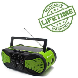 Rádio AM, FM, NOAA Recarregável Manivela Solar Lanterna LED SOS Carregador de Celular, RUNNINGSNAIL MD 094 G