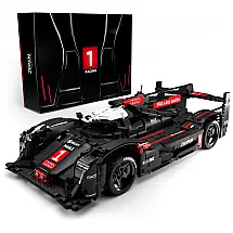 Kit de Construção Carro de Corrida RI8 com 1685 Peças, Nifeliz , Preto e Vermelho