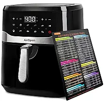Fritadeira Elétrica Air Fryer 8L, com Painel de Controle Digital, 1700W, 110v, AIROPEN AC 041, Preto