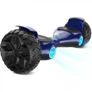 SISIGAD Hoverboard Off Road com Alto Falante Bluetooth, Luz LED, Estabilizador, Cinza