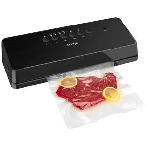 Seladora a Vácuo Automática para Alimentos úmidos e Secos, 110v, ENTRIGE, Preto