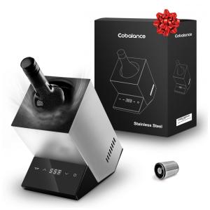 Porta Garrafa Térmico Profissional para Vinho com Tela LCD em Aço Inoxidável, Cor, COBALANCE CB 100, Preto