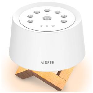Máquina de Ruído para Dormir, 31 Sons com Luz Ambiente Programável, 110v, AIRSEE AS LK201, Branco