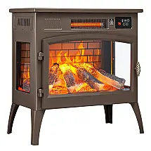 Lareira Elétrica ONBRILL 61x33cm 1500W Chamas 3D 6 Cores Portátil 110V