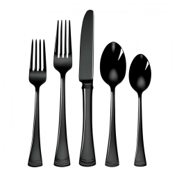 Conjunto de Talheres, Sofisticação e Durabilidade para Sua Casa com 20 Peças e Material de Aço Inoxidável, LENOX 893677, Preto