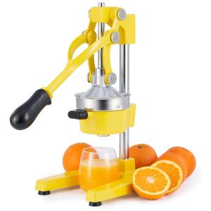 Espremedor de Frutas Manual Profissional, Aço Fundido, CO Z, Amarelo