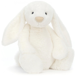 Coelho de Pelúcia Jellycat Bashful Luxe Luna, Enorme 50,8 centímetros - Branco, Clássico Presente Infantil