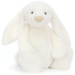 Coelho de Pelúcia Jellycat Bashful Luxe Luna, Enorme 50,8 centímetros - Branco, Clássico Presente Infantil