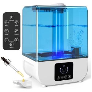 Umidificador Ultrassônico Portátil HUMUGE 5 Litros com Controle Remoto e Giratório em 360 , Azul