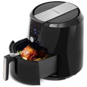 Fritadeira Elétrica AirFryer 5.2L de Capacidade e Painel de Controle Digital, 110V 1800W, COSMO 55AFDKB, Preto