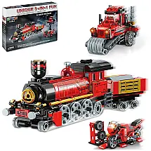 Conjunto de Trem Trenzinho Elétrico, WALARLO 42101, Vermelho