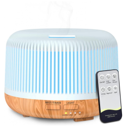 Umidificador Portátil Pinci 300mL até 18H com Controle Remoto, 110V, Branco e Marrom