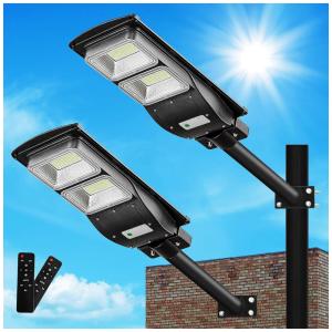 Luminária Solar Externa Lovus 4000 Lumens a Prova dÁgua IP65 400W com Controle Remoto, 2 Unidades