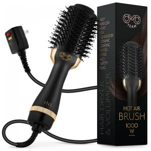 Escova Rotativa Modeladora 2 Configurações, 110V 1000W, OMO TEAM, Preto