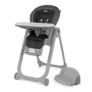Cadeira de Alimentação Cadeirão 7 em 1 com Bandeja Removível, Chicco, Preto e Cinza