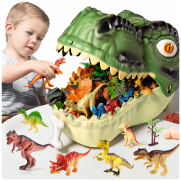 Kit Dinossauros Jurássicos Realistas Educacionais com Acessórios e 45 Peças para Crianças Acima de 3 Anos, RISUNTOY