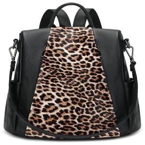 YALUXE Mochila de Couro Conversível para Bolsa, Preta