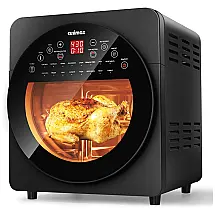 Fritadeira Elétrica AirFryer 15.5L em Aço Inoxidável com Painel Digital, 110V 1700W, CUSIMAX CMAF 003, Preto