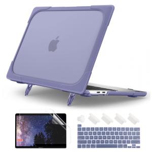 Capa Rígida Batianda para MacBook Pro 13" – Modelos A2338, A2289, A2251 com Suporte Dobrável, Tampa de Teclado e Película de Tela – Cinza