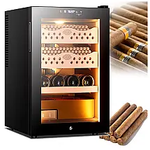 Humidor Elétrico PADCBGY 50L Preto Controle Temperatura LED 240V
