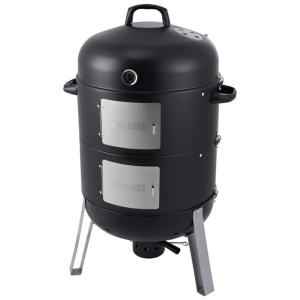 Churrasqueira a Carvão Fumante Portátil para Camping, SUNLIFER, Preta