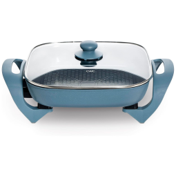 Frigideira Elétrica COOK WITH COLOR 30cm x 42cm com Revestimento Cerâmico Antiaderente Livre de Substâncias Nocivas, 1400W, Tampa de Vidro