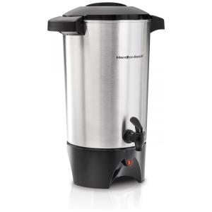 Urna de Café Hamilton Beach 45 Xícaras Prata Rápido Preparo e Dispensador de Bebidas Quentes 110V