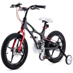 Bicicleta Infantil com Freio a Disco de Magnésio e Rodinhas, 3 a 9 anos, ROYALBABY, Preto