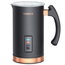Espumador de Leite Elétrico 240 mL 4 em 1 com Modo Automático, 110V 500W, Thereye, Preto