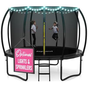 Cama Elastica Capacidade até 120 kg com Luz LED, JoyBerri, Preto