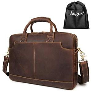 Augus Bolsa, Pasta de Couro de Flor Integral para Laptop Mascilino