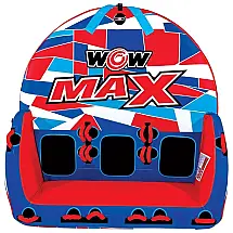 Boia Rebocável com Assento para até 3 Pessoas, WOW Sports, Azul e Vermelho