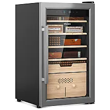 Umidor Elétrico Vexon para 486 Charutos: Controle de Umidade e Aquecimento, Design em Aço Inox