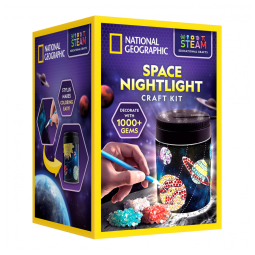 Diamond Painting Night Light Sistema Solar – Brinquedo Educativo STEM, Painel com 1.000+ Gemas, Presente Criativo para Crianças, Multicolor