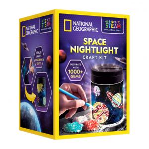 Diamond Painting Night Light Sistema Solar – Brinquedo Educativo STEM, Painel com 1.000+ Gemas, Presente Criativo para Crianças, Multicolor