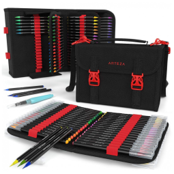 Kit Lápis de Cor Profissional em Bolsa 96 peças Tinta Aquarela, Arteza